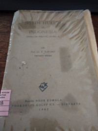 Sistim hukum di Indonesia (sebelum perang dunia II)