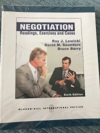 Negotiation: readings, exercises and cases